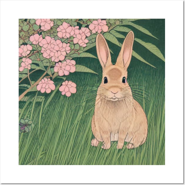 Brown Mini Satin Rabbit Mini Rex Bunny Wall Art by wigobun